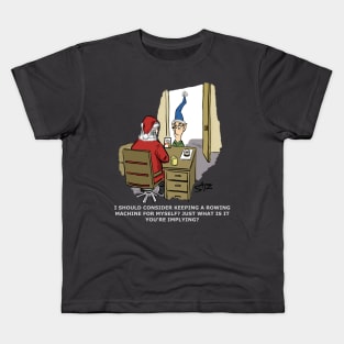 Funny Santa and Elf cartoon Kids T-Shirt